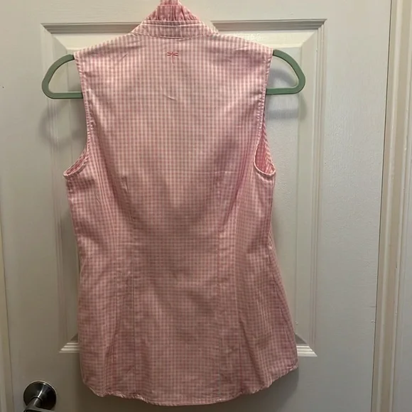 TYLER BOE CHERRY BLOSSOM BLOUSE. Pink & white checked. EUC! Size 2. - Picture 6 of 9